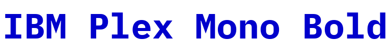 IBM Plex Mono Bold الخط